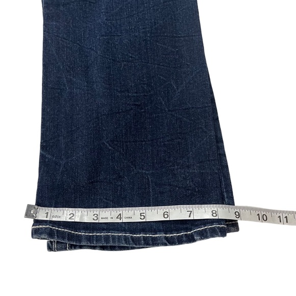 Big Star Liv Slim Boot Women Dark Wash Jeans Sz 30Lx34 Flap Pockets Thick Stitch - Picture 15 of 15